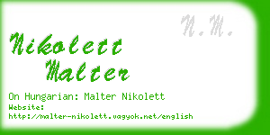 nikolett malter business card